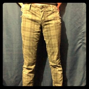 Green Plaid jeans